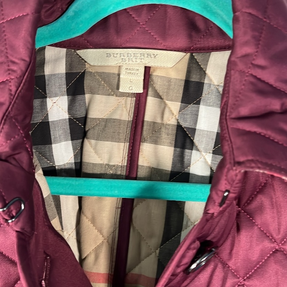 Burberry Brit Quilted Burgundy Jacket - Picture 6 of 6